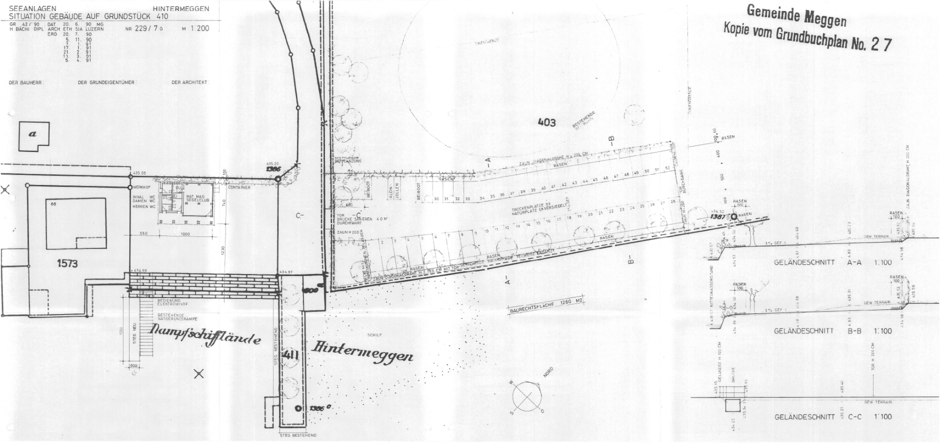 Historisch: Planung 1991 Situation – H. Bächi
