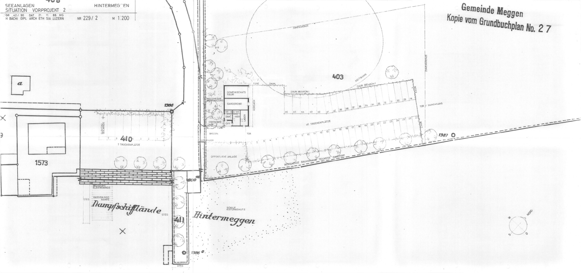 Historisch: Planung 1988 Situation 2 – H. Bächi