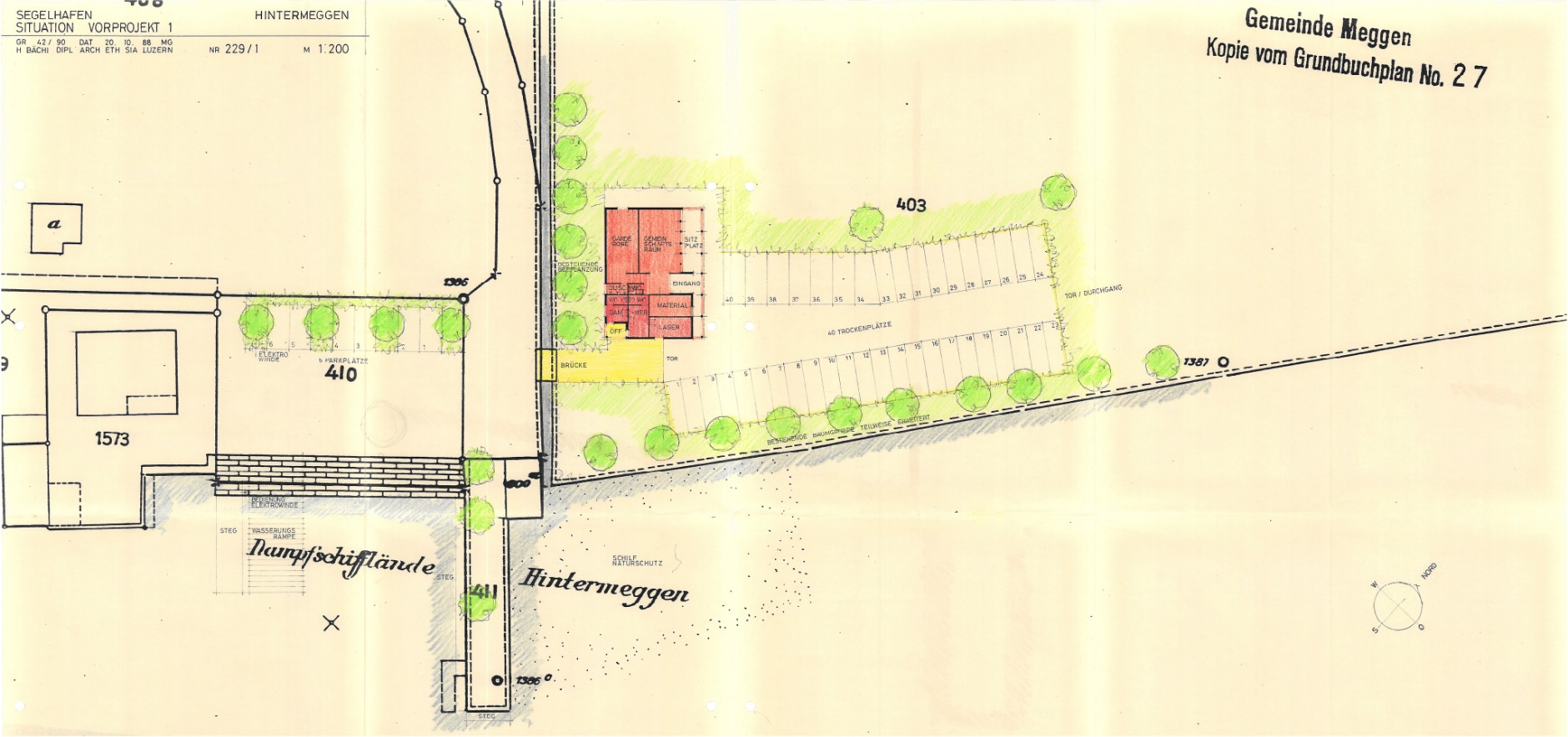 Historisch: Planung 1988 Situation 1 – H. Bächi