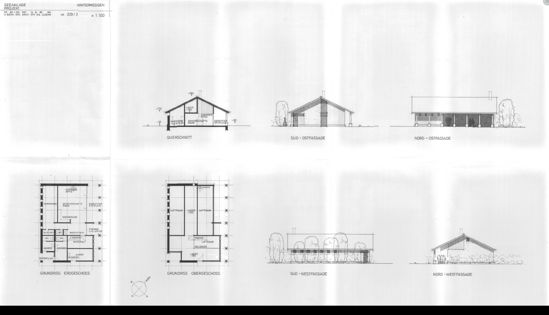 Historisch: Planung 1989 Übersicht – H. Bächi