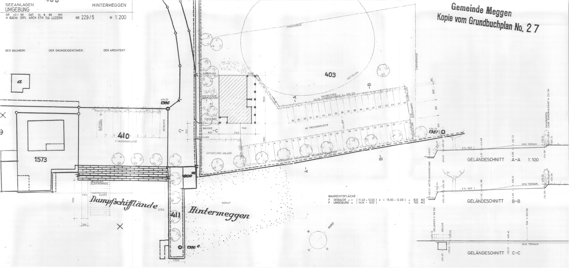 Historisch: Planung 1989 Situation – H. Bächi