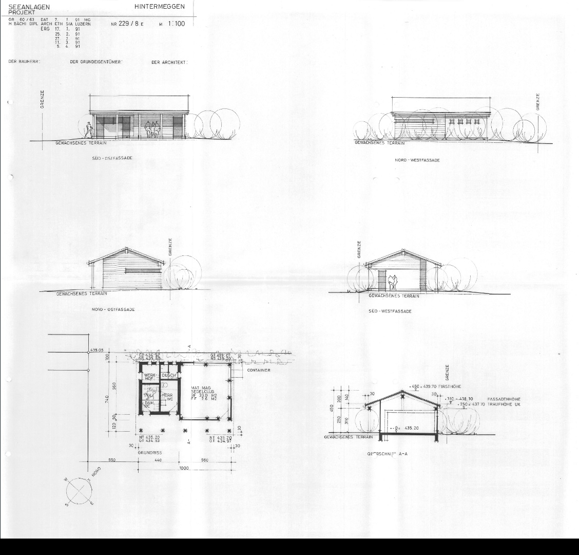 Historisch: Planung 1991 Übersicht – H. Bächi