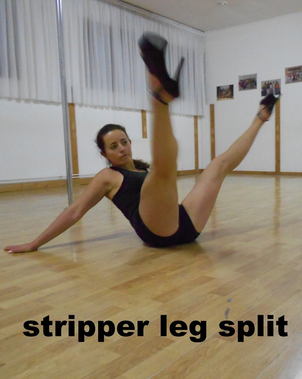 stripper legs split
