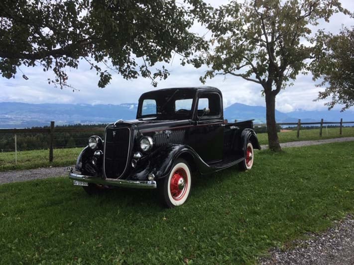 Ford Pickup 1935, Oldtimer Garage D. Bauhofer, Teufenthal - Restauration und Werkstatt Service von Oldtimern