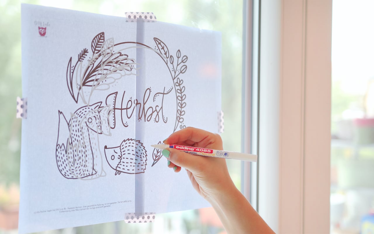 Fensterbilder für den Herbst