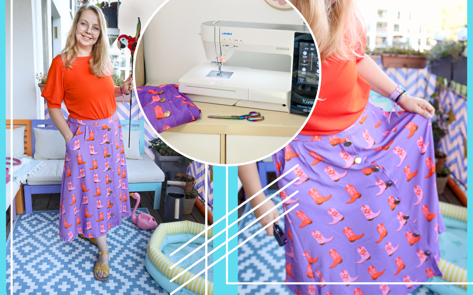 Rock mit Fake Knopfleiste Nähen