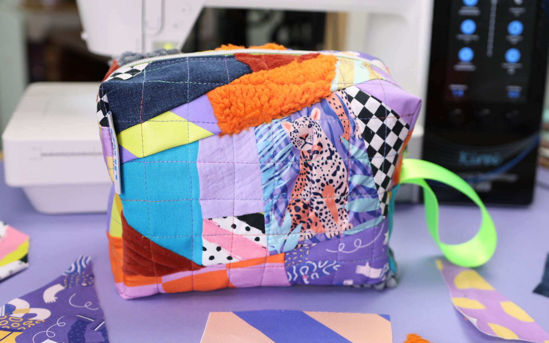 Kosmetiktasche #BoxTante aus Stoffresten nähen