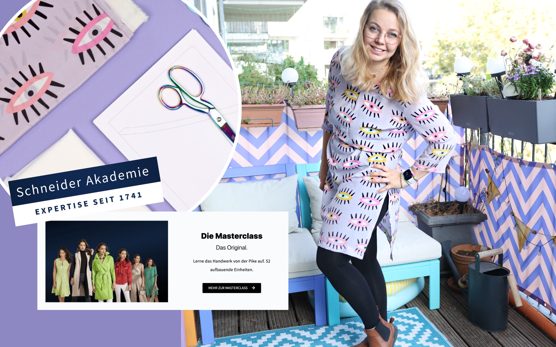 Tunika Kleid nähen aus Seide