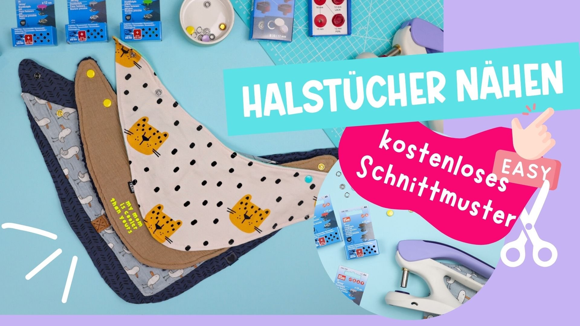 Kinderhalstuch nähen– kostenloses Schnittmuster