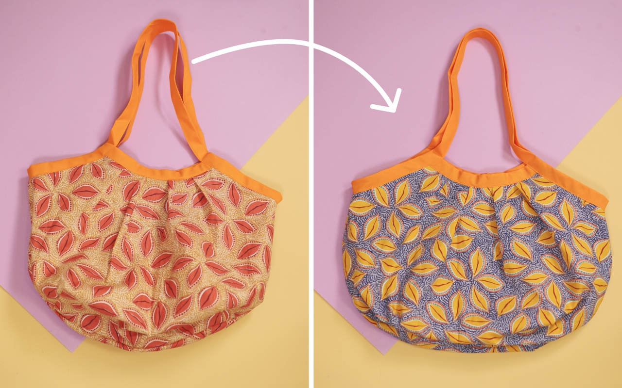 Hobo Tasche Doro nähen: Tasche zum Wenden