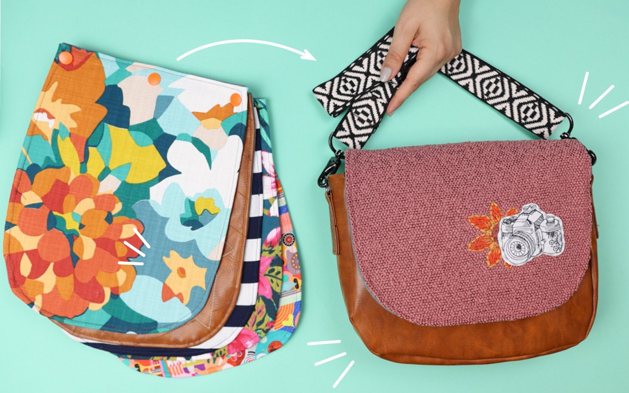 Handtasche mit Wechselklappe nähen #TascheTinaTurn