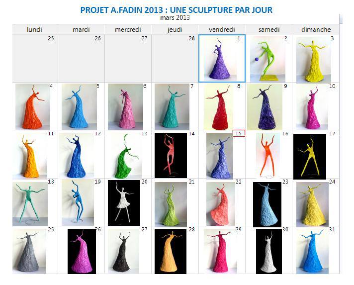 Une Sculpture par Jour 2013 mars