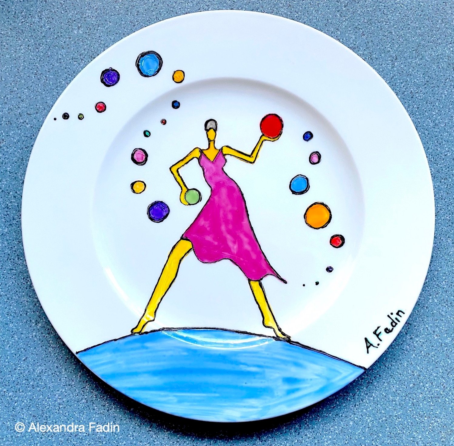 Femme Planète assiette 1