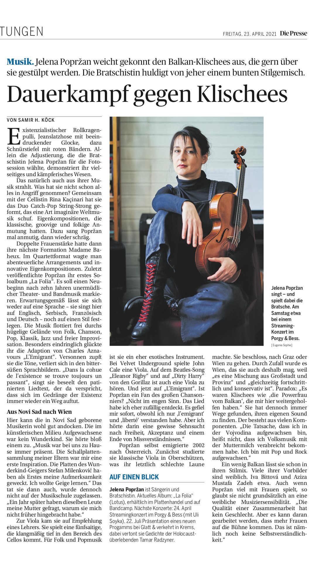 "Die Presse" (Samir H. Köck), April 2021, AT