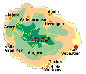 Karte von La Gomera