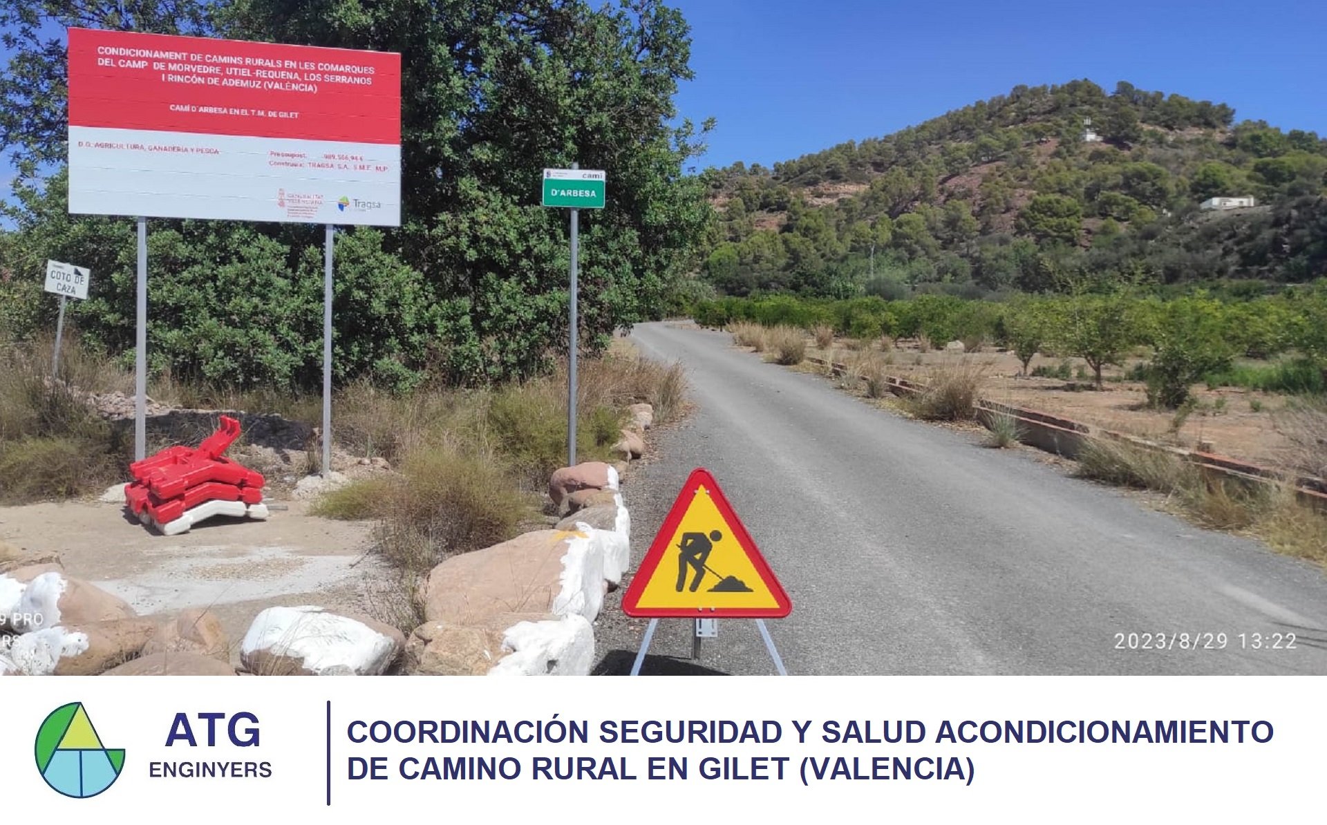 Coordinación Seguridad y Salud Acondicionamiento de camino rural en Gilet (Valencia)