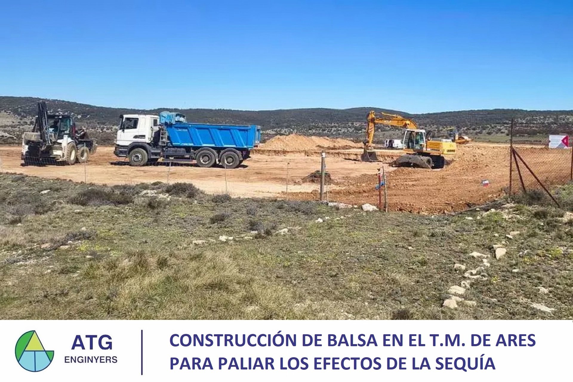 Construcción de balsa en el T.M. de Ares para paliar los efectos de la sequía