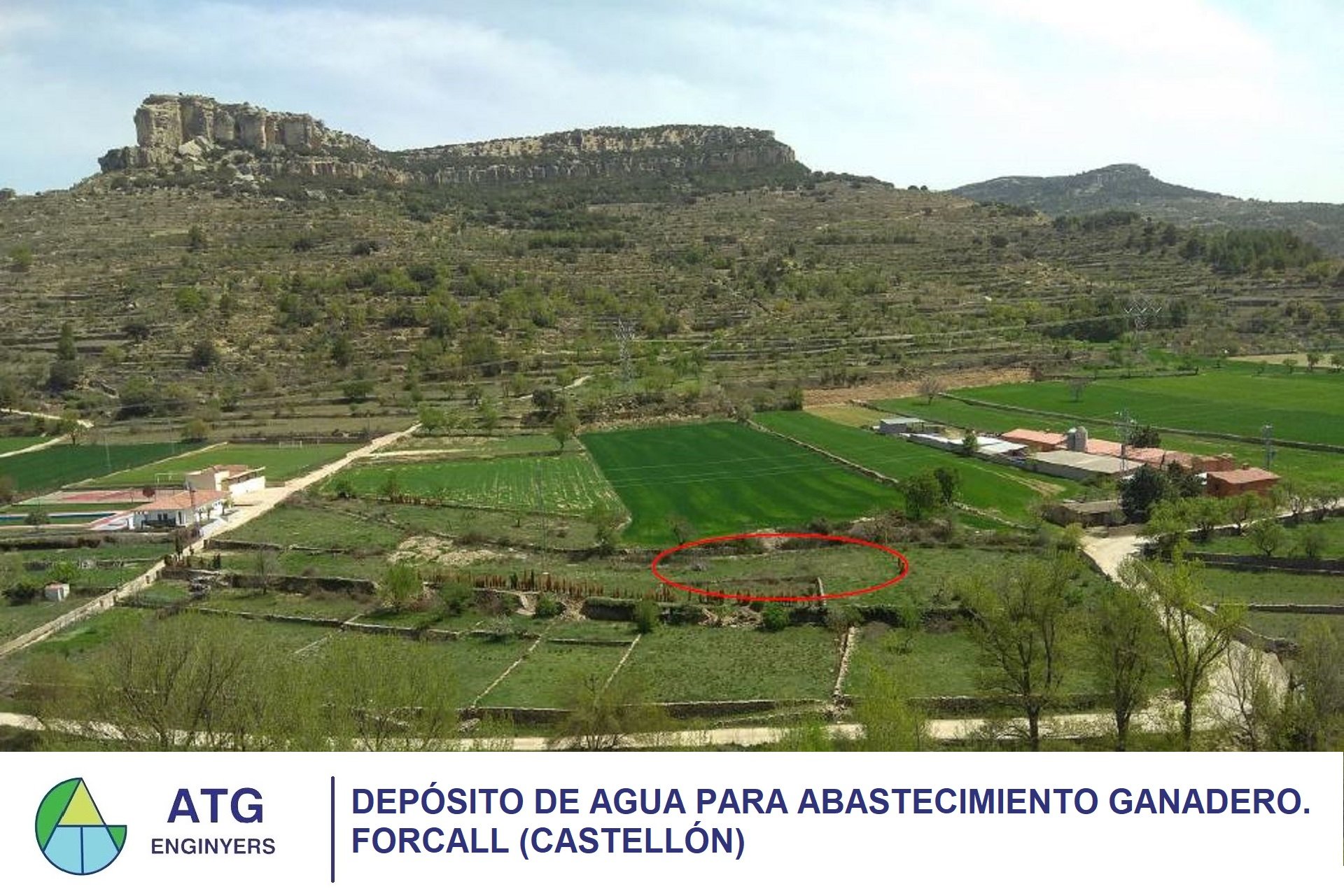 Depósito de agua para abastecimiento ganadero. Forcall (Castellón).