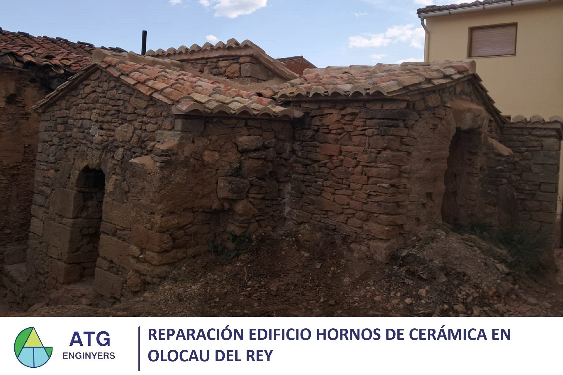 Reparación edificio hornos de cerámica en Olocau del Rey