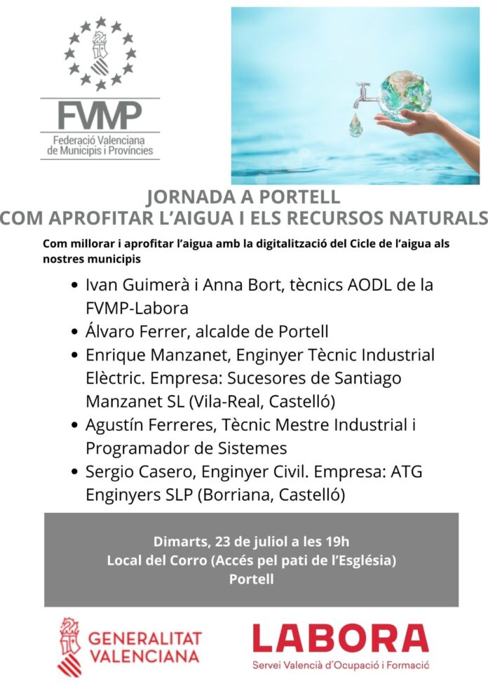 Jornada en Portell, aprovechamiento del agua y los recursos naturales.