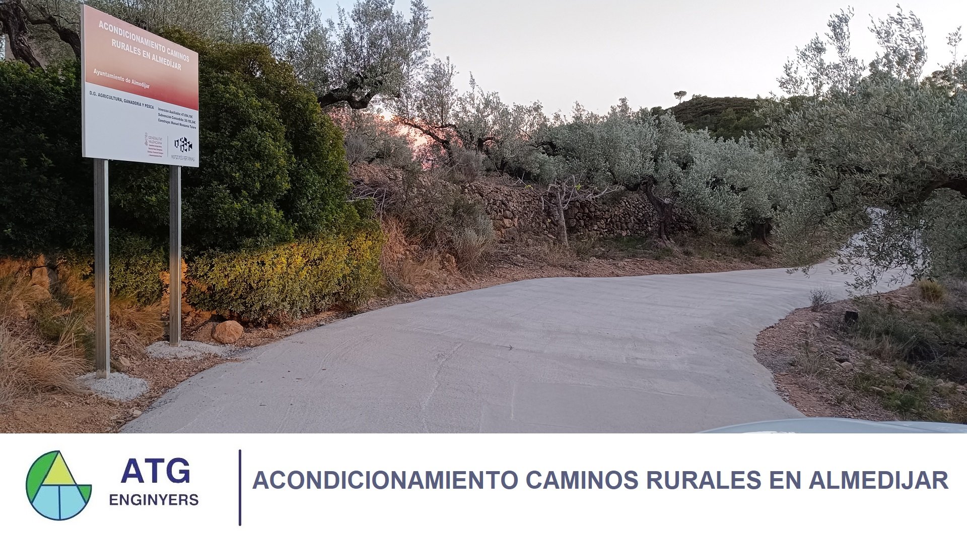 Acondicionamiento caminos rurales de Almedijar