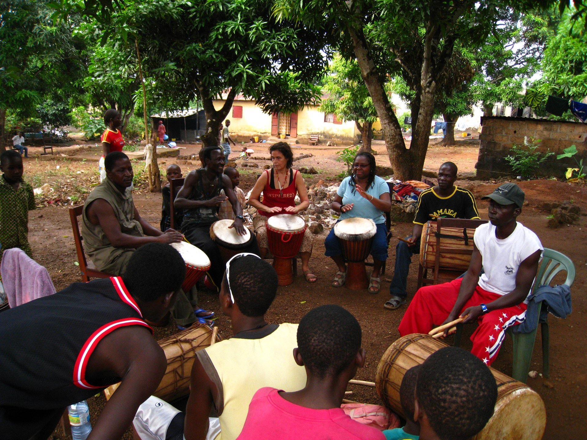 Sayon and friends workshop Guinea with Alan