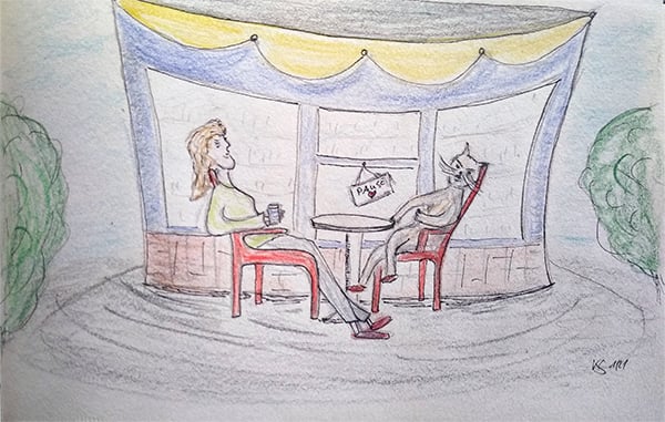 typischses Kiosk-Kaffee-Pläuschchen aus der Pfalz von Kerstin