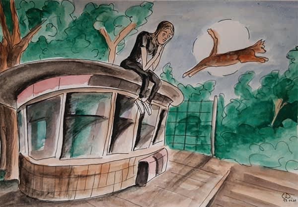 Nächtliches Kiosk-Treiben in der Pfalz von Laurin