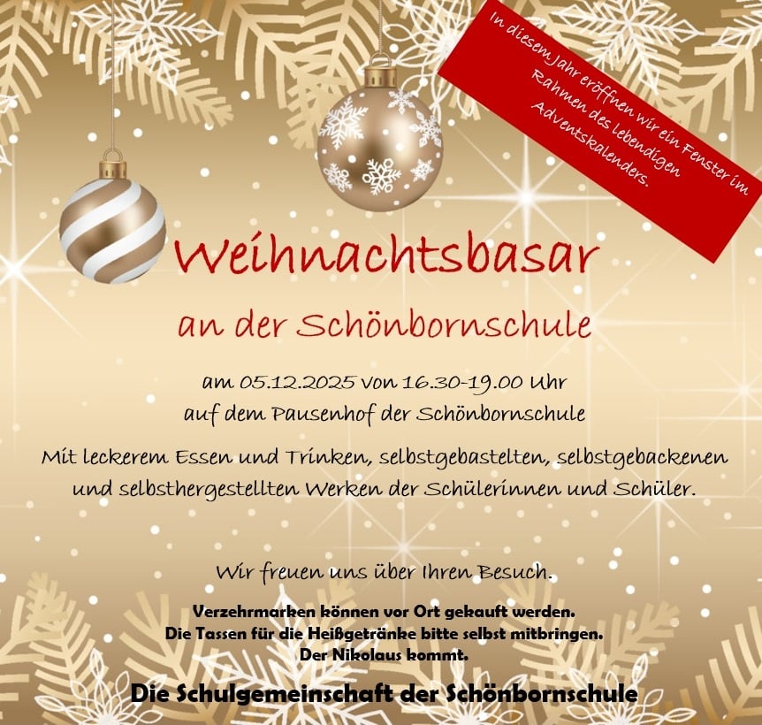 Weihnachtsbasar an der Schönbornschule