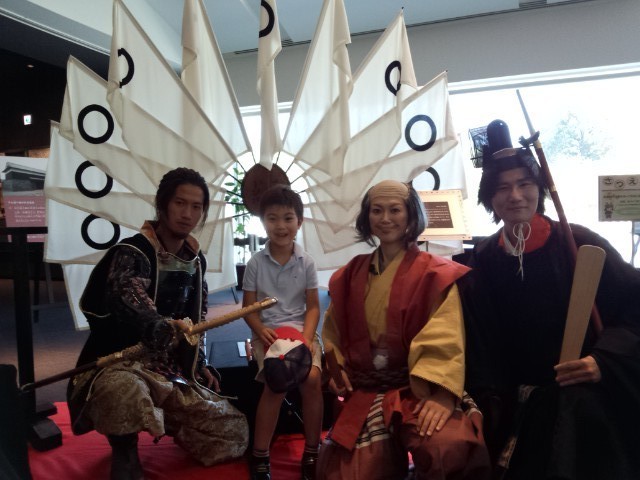 城彩苑にて、おもてなし部隊と