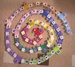 ボタン練習＆ひらがな４６文字の汽車ぽっぽ