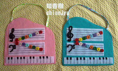 ピアノの鍵盤位置とト音記号音符（右手）・ヘ音記号音符（左手）を覚えるおもちゃ