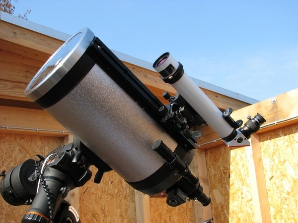 Lunt LS35-Ha huckepack auf C9.25