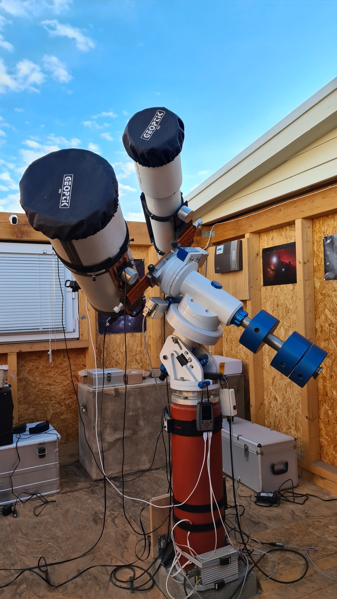 Auskühlen des Setups zur Vorbereitung für die Aufnahmenacht