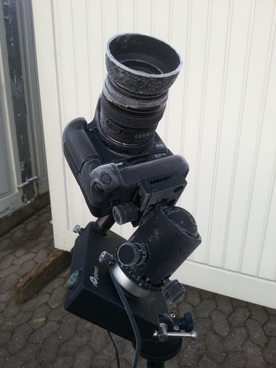 iOptron Skytracker mit Canon EOS 450Da nach einer kalten Nacht