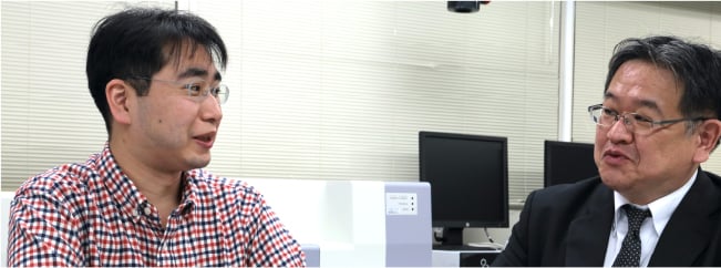 横田先生、岡対談風景