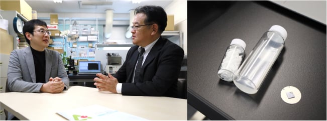 東京医科歯科大学インタビュー接触角計撮影