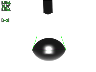 水の接触角（UV照射前）SUS304