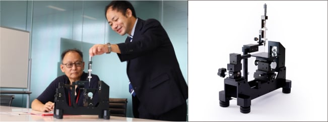 JINSインタビュー接触角計撮影