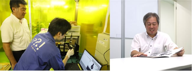 コミーインタビュー接触角計撮影