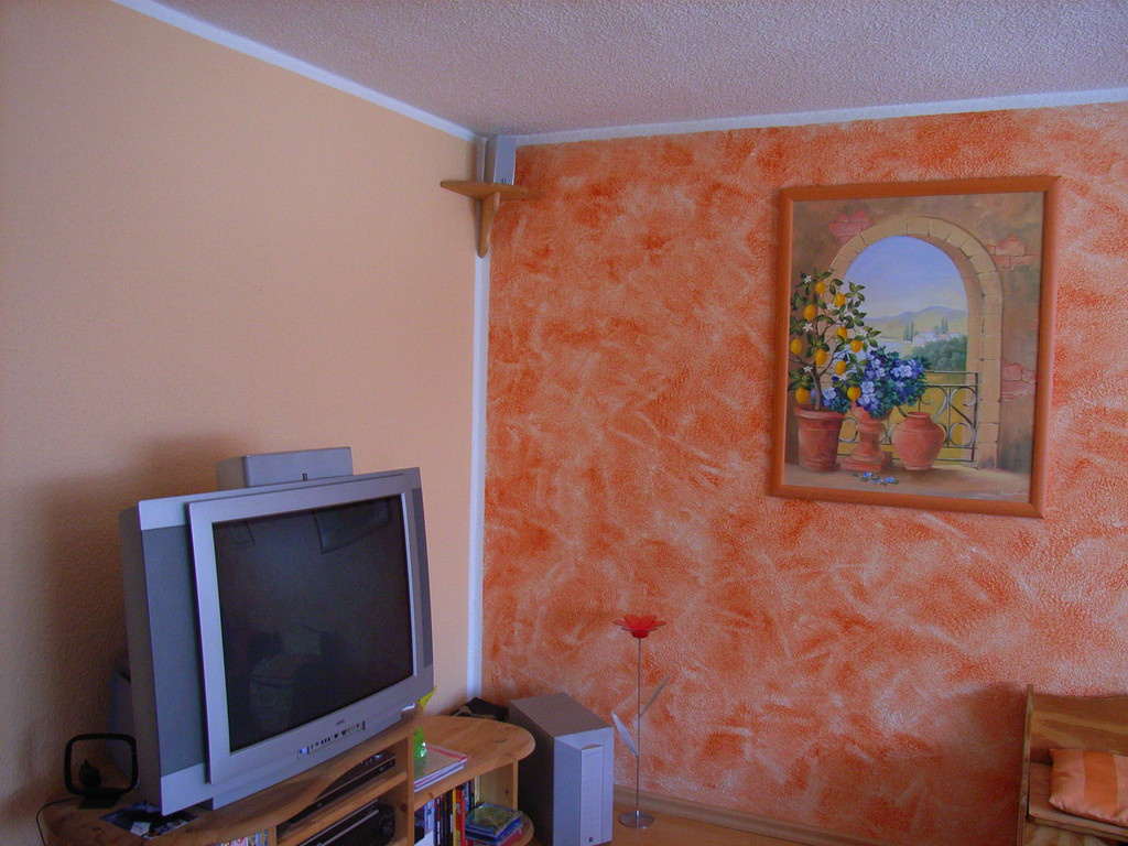 Einfarbige Wischtechnik