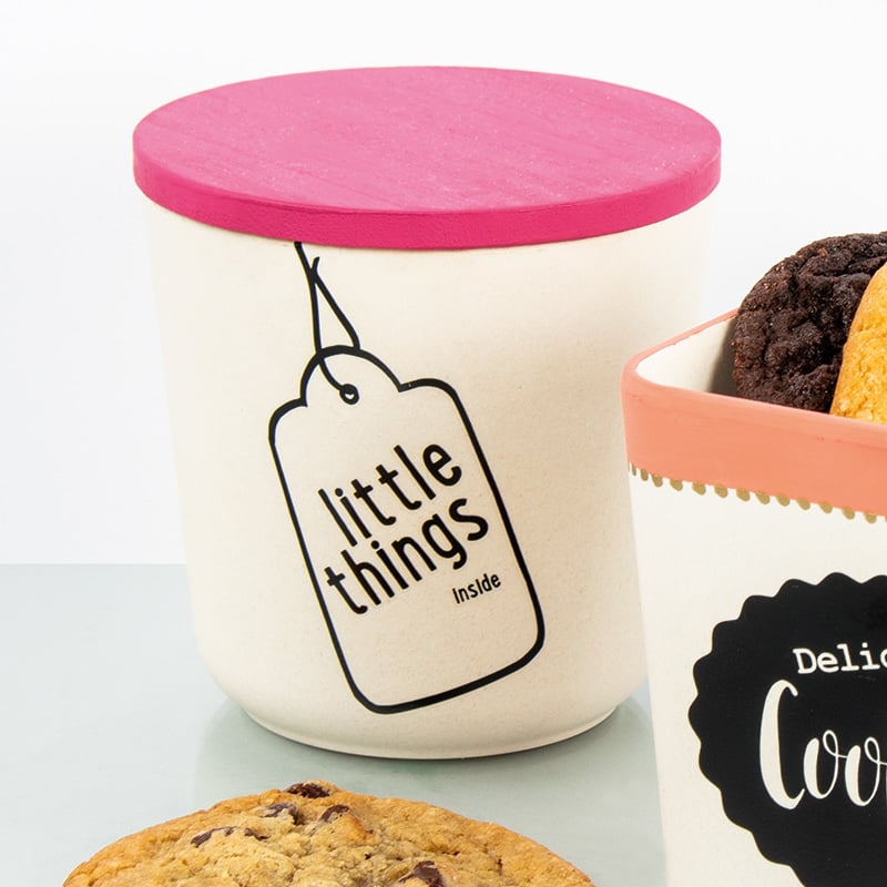 *Neu* Bambus Vorratsdose Rund, Designbeispiel Rayher