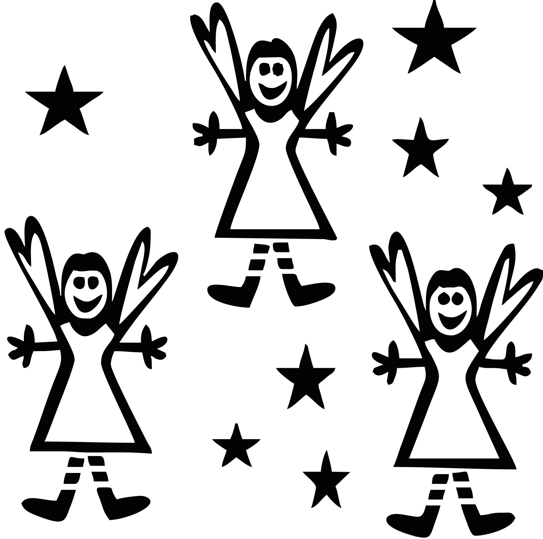 fliegende Engel-Vorlage zum sandstrahlen Beispiel Internet