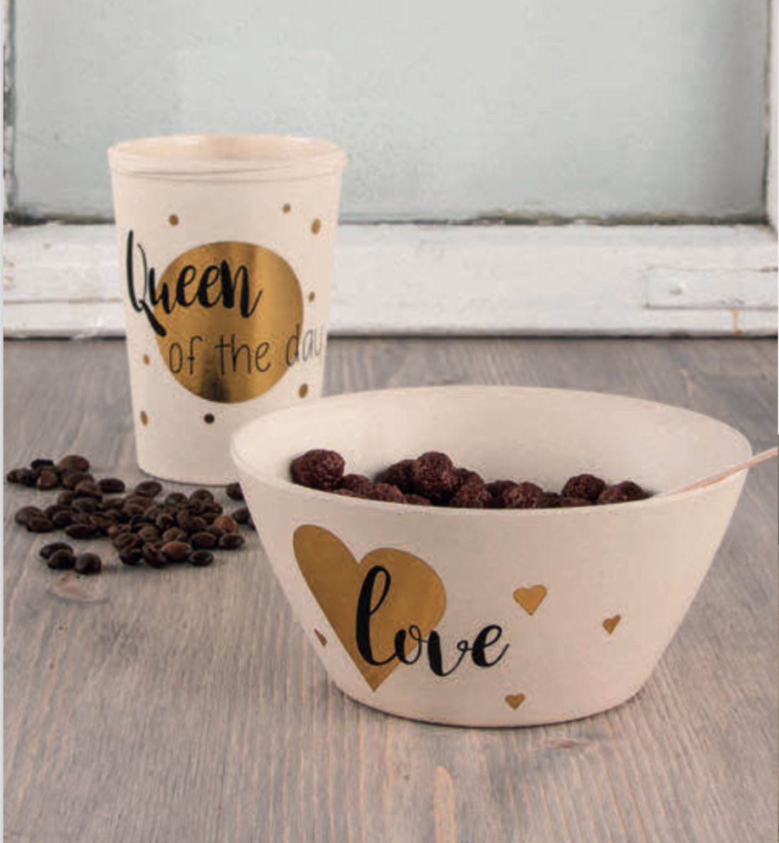 Bambus-Becher Beispiels-Bild Rayher