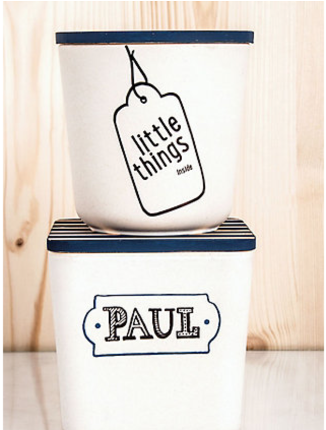 *Neu* Bambus Vorratsdose Quadrat, Designbeispiel Rayher