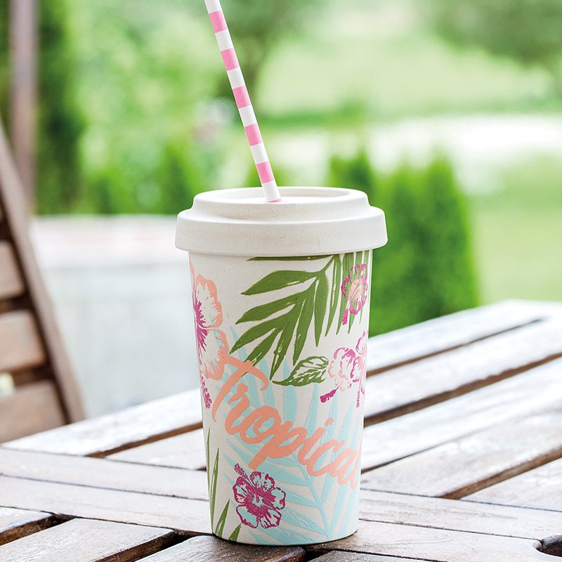 Bambus-Becher Beispiels-Bild Rayher