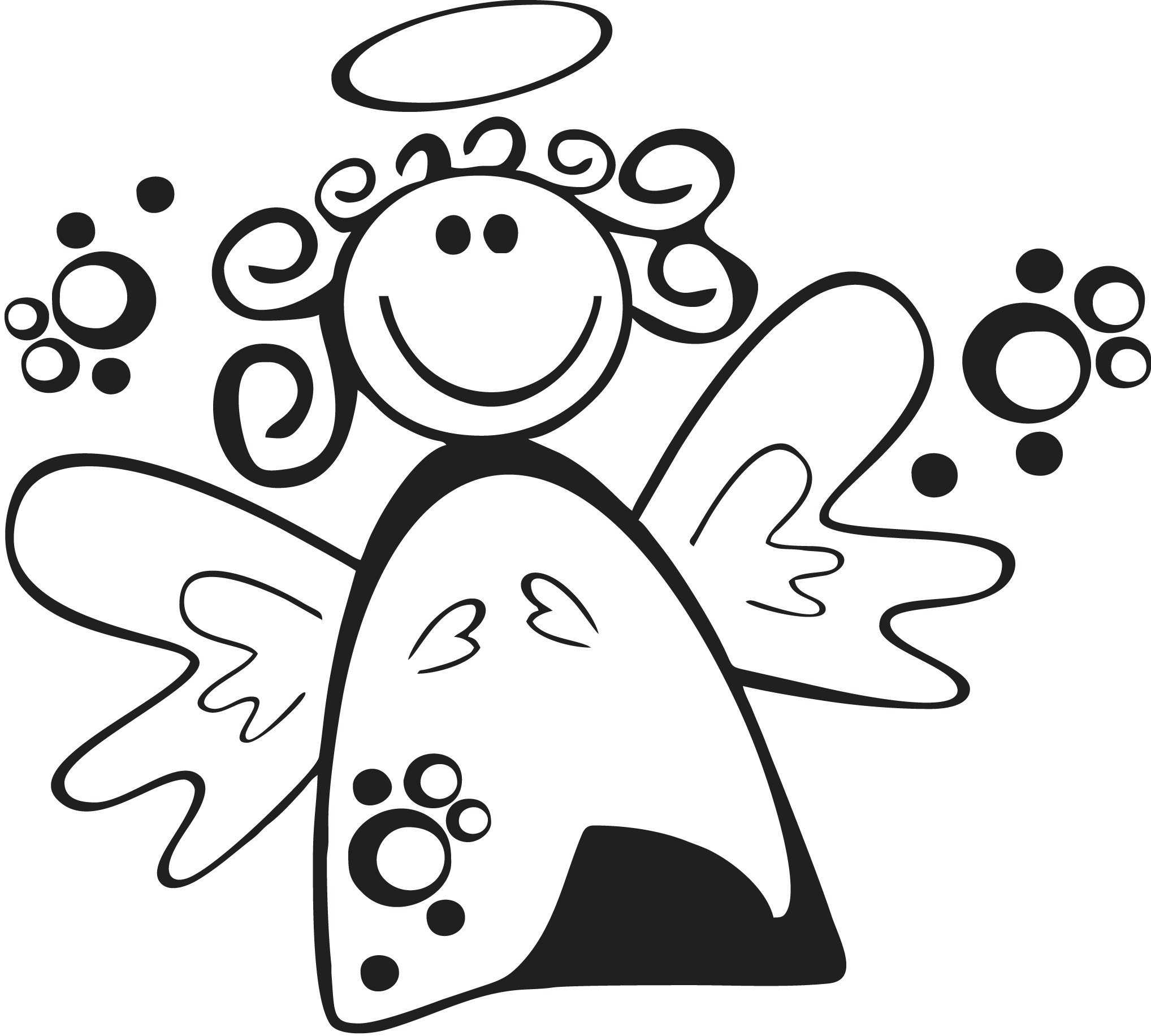 fröhliche Engel-Vorlage zum sandstrahlen Beispiel Internet