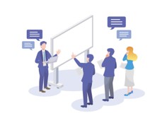 「イラストAC」というフリー素材サイトには、今流行りの「アイソメトリックス」と呼ばれるタイプのイラストもあります。