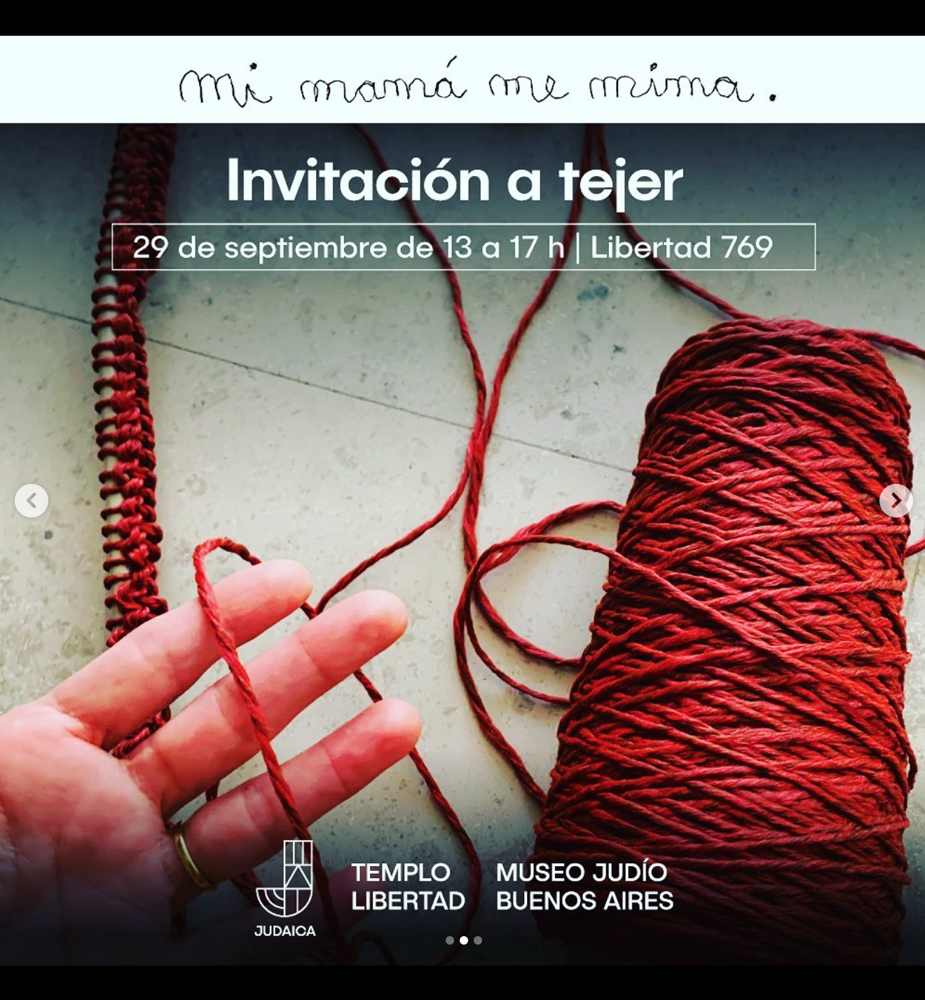 "Mi Mamá Me Mima" te invita a tejer en comunidad