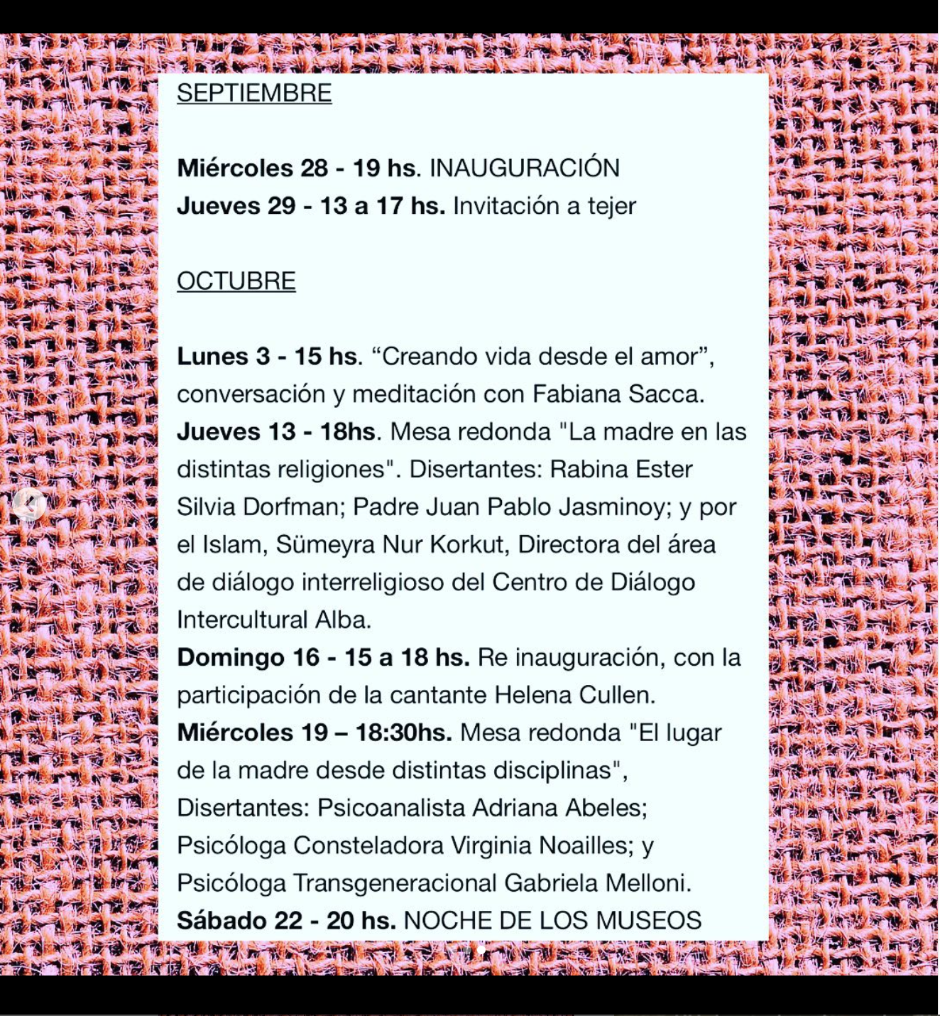 Actividades en "Mi Mamá Me Mima"